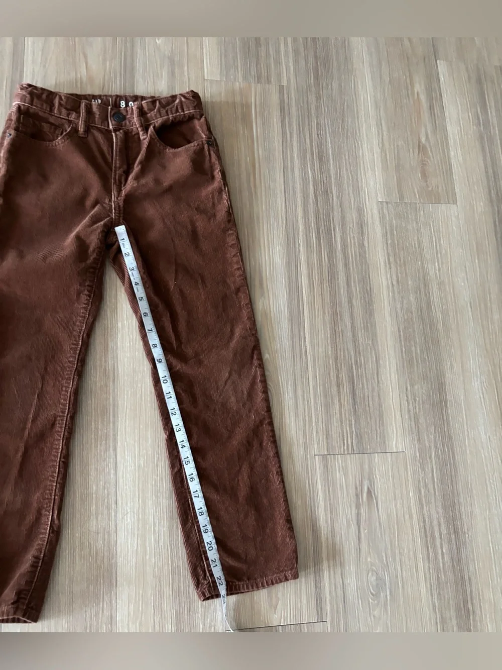 GAP Kids Corduroy Pants Brown Straight Leg Boys 8 Preppy Academia 90s NWOT